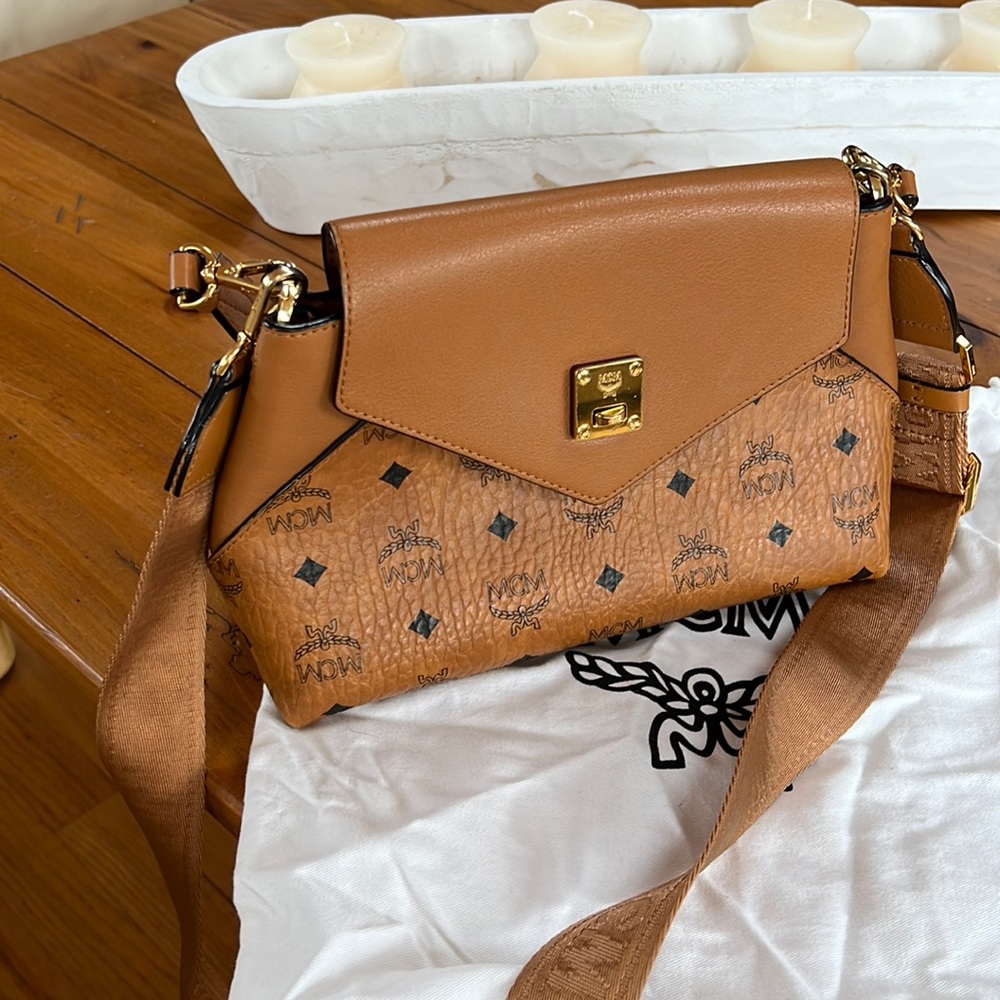 MCM Crossbody with both short and long straps